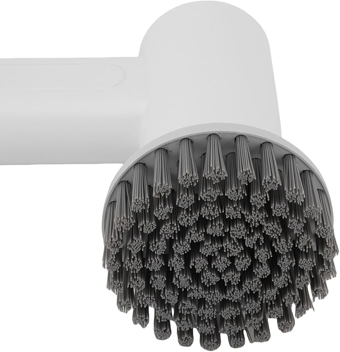Focket Electric Spin Scrubber Cordless Electric Brush with 3 Replaceable Heads IPX7 Adjustable 2 Speeds for Bathroom Kitchen (White)