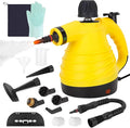 Handheld Steam Cleaner with 12pcs Accessories &amp Safety LockMulti-Purpose &amp Powerful Home Use Pressurized Steamer for CleaningCar Bathroom Shower Upholstery Grout Window Grime Grease