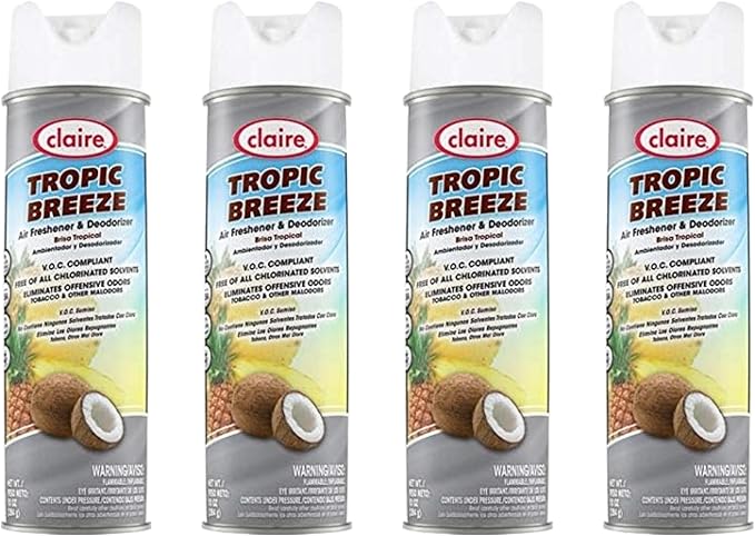 Tropic Breeze Air Freshener &amp Deodorizer Hazy 10 Oz (4 Pack)