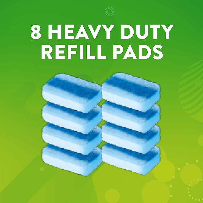Scrubbing Bubbles Toilet Bowl Wand Cleaner Refills Fresh Brush Heavy Duty Cleaner Toilet Refill Pads Removes Limescale &amp Odors Citrus Scent 8 Count (Pack of 8)