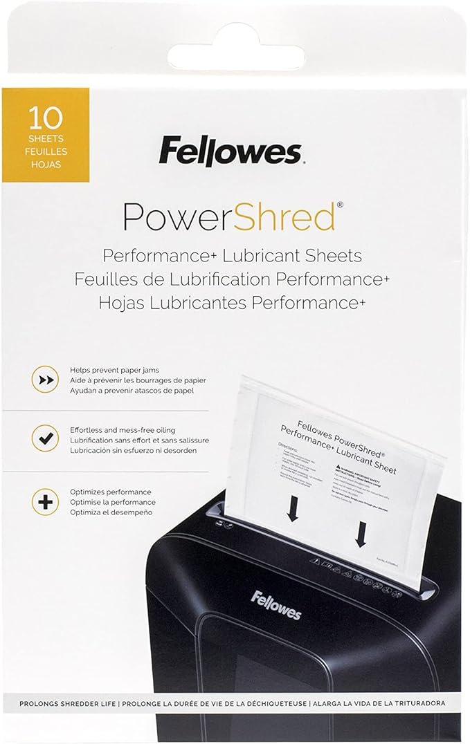 Fellowes Powershred Shredder Waste Bags and Lubricant Sheets Bundle