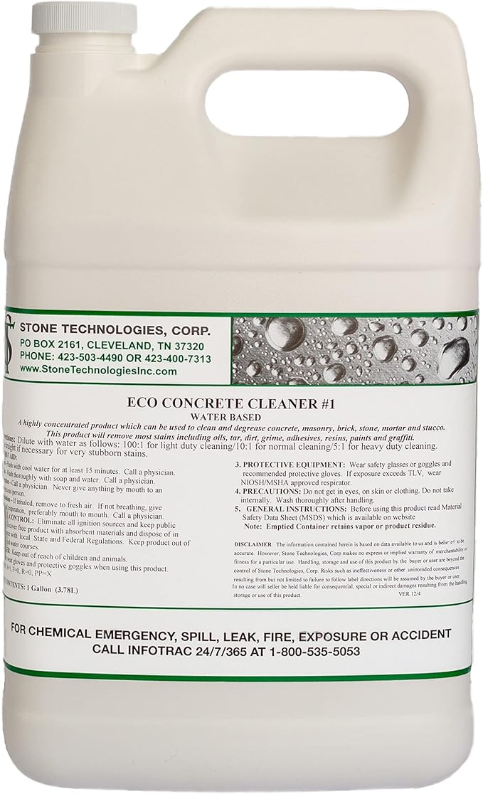 Concrete Cleaner #1 (1 Gallon) Highly Concentrated Formula