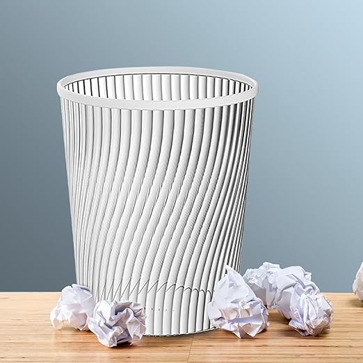 Dorm Trash Can 2 Gallon Round Durable Plastic Easy to Clean Waste BasketTrash Bin Garbage BinSlim Profile Bathroom Garbage Can for Compact SpacesDormsKitchenBathroomBedroomOffice