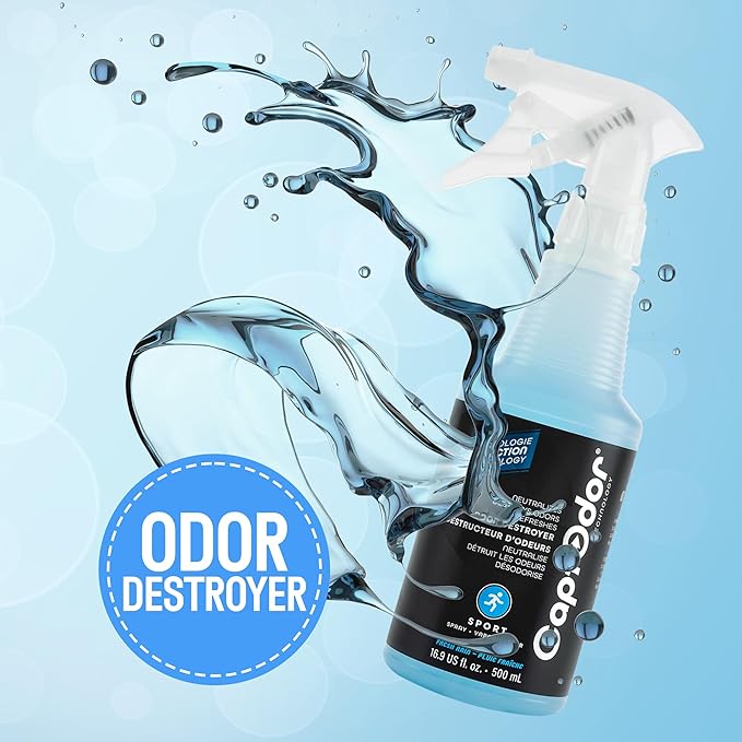 Sports Odor Destroyer Spray (2 x Bottles of 16.9oz / 500 ml) Sports Gear Odor Eliminator &amp Deodorizer Spray - Neutralizer &amp Refresher Spray For Protective Equipment Sportswear &amp Outdoor