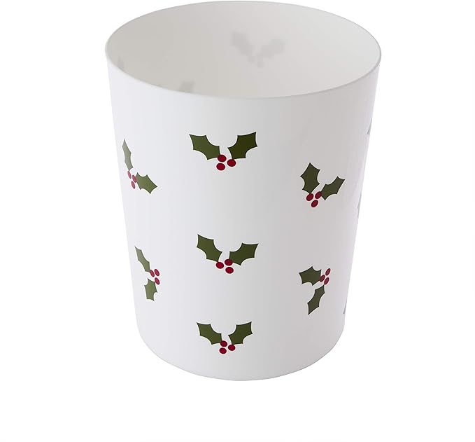 SKL Home Holly Leaves Wastebasket White