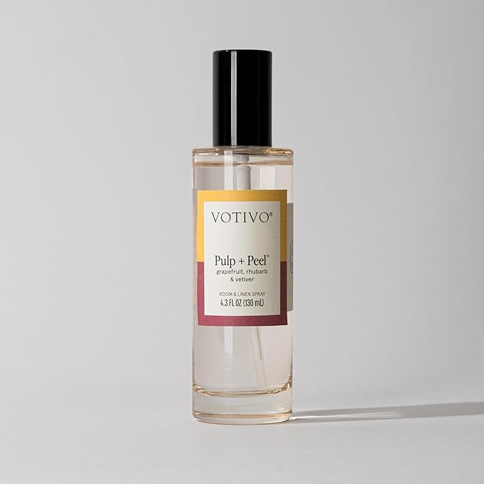 Votivo Pulp + Peel 4.3 oz Room &amp Linen Spray | Scented Air Freshener for Linens &amp Living Areas | Premium Long Lasting Fragrance