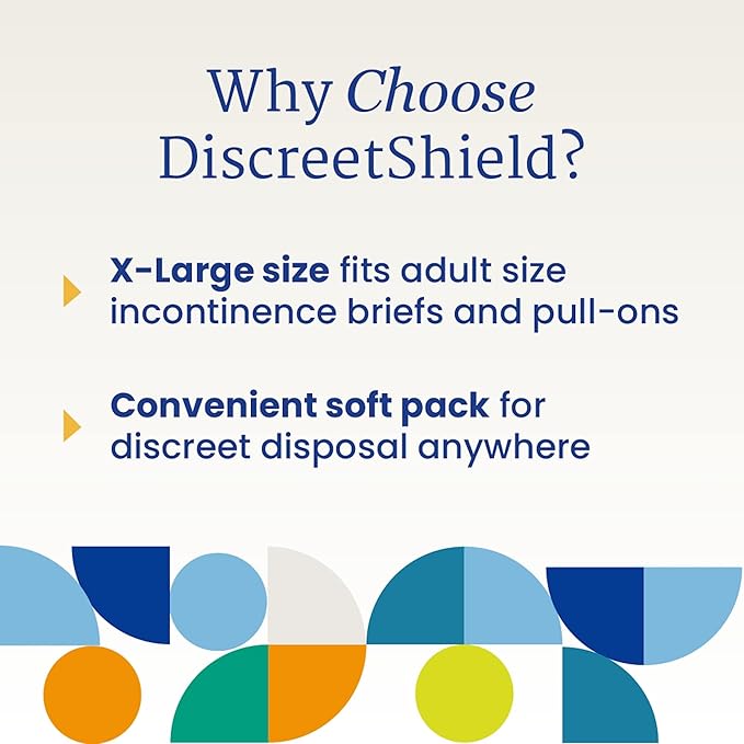 NorthShore DiscreetShield Disposal Bags for Adult Diapers 150-Count Opaque Navy Scented Easy-Tie Handles