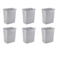 STERILITE 10346A06 Cement Weave Pattern Wastebasket 3.4 Gallon Plain