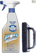 Daily Shower Spray Kit with 2 Items Hard Water Spray Foam Cleaner with Glass Stain Remover Scrub Brush. An All In One Shower Cleaner Spray Solution