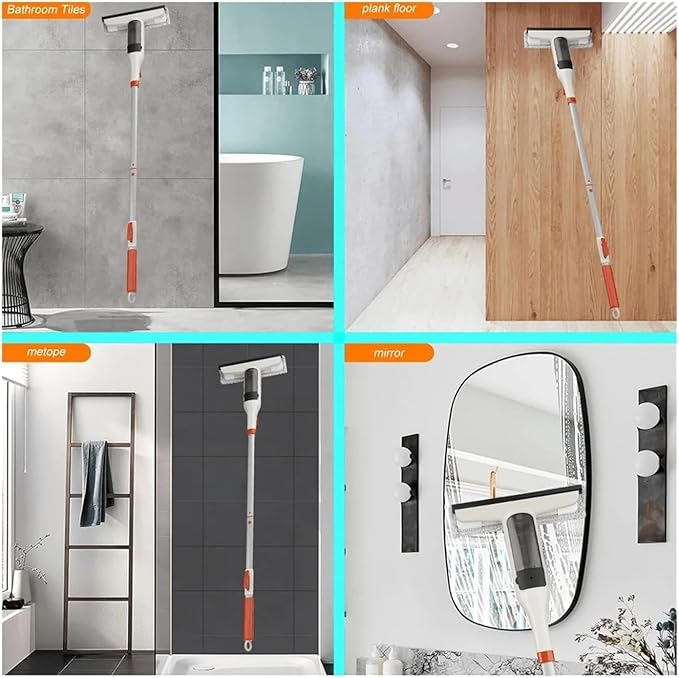 The High-Altitude Water Window Cleaning with an Extended Telescopic Rod Design Makes Easy to Clean High-Rise Glass(A)