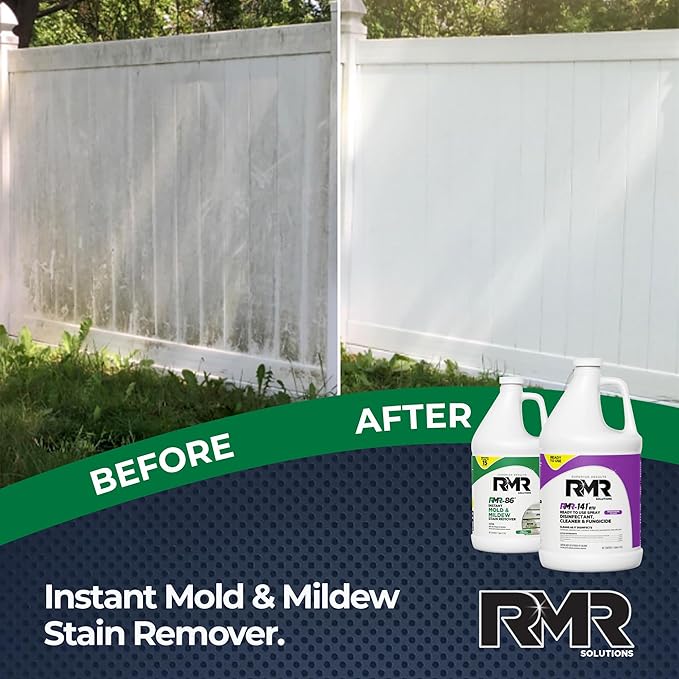 RMR Brands DIY Mold Remover Bundle - Complete Mold Killer &amp Stain Remover Bundle - Mold and Mildew Prevention Kit Disinfectant Spray Includes 2-1 Gallon Bottles