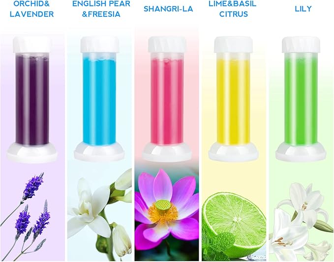 Toilet Gel 60 Count 5 Kinds Of Scent Toilet Cleaner Bowl Gel Stamp Kit Air Freshener
