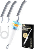 Reciprocating Deep-Clean Brush - Powered by Back-and-Forth Scrubbing Action &amp LED Light 3-Speed 2-in-1 Hard and V-Shaped Bristles for Grout Kitchen Bathroom Car Pet Areas