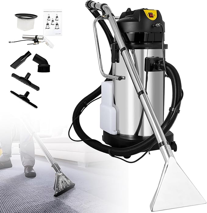 Portable Carpet Cleaner Machine 3 in 1 Carpet Spraying Floor Brush Cleaner Extractor Upholstery Wet Dry Vacuum Cleaner Portable Carpet &amp Upholstery Spot Cleaner for Hotels Offices 40L