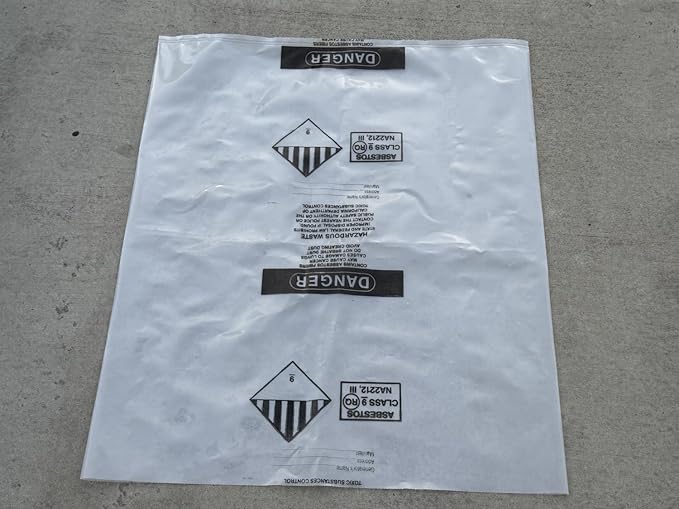 Asbestos Disposal Bags – 33 x 50 Clear Polyethylene 6 Mil Made in USA - Sandbaggy (1)