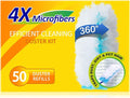 360 Duster Refills for Swiffer Refill Kit with 50 Dusters for Cleaning Home &amp Car Heavy Duty Multi Surface