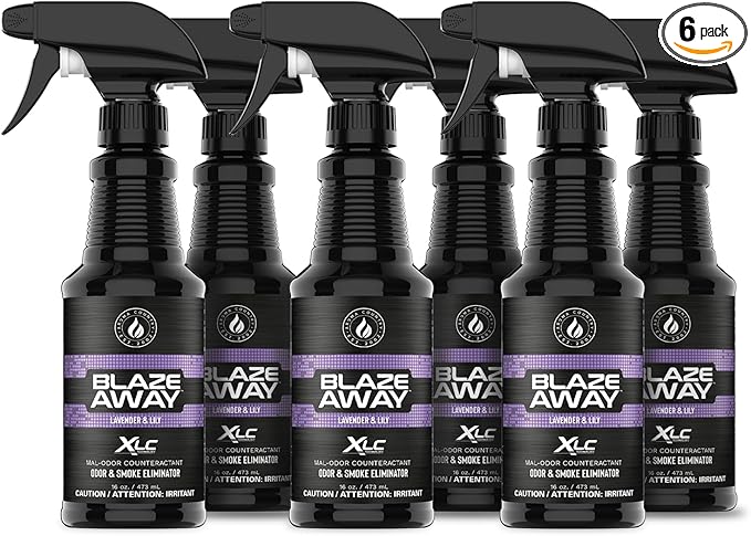 Blaze Away Commercial Air Freshener &amp Odor Eliminator for Strong Odor - Industrial-Grade Room Spray &amp Room Deodorizer for Home Car Smoke &amp Pet Odors - Long-Lasting Odor Absorber Room Fr