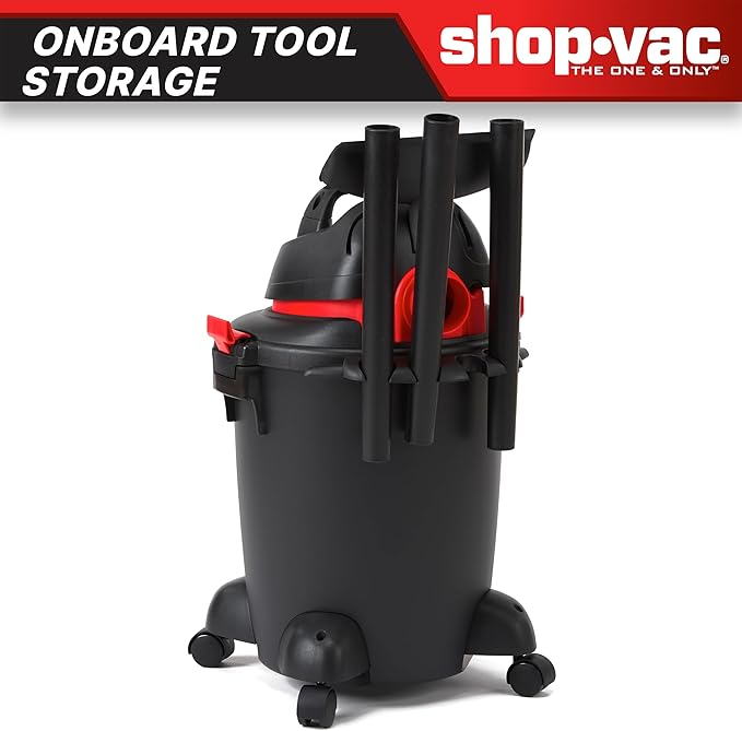 Shop-Vac 5985005 6 Gallon Wet/Dry Vacuum 3.5 Peak HP 1.25 Inch Diameter x 7 Foot Hose 6 Foot Cord Ideal for Home Garage and Workshop Cleaning