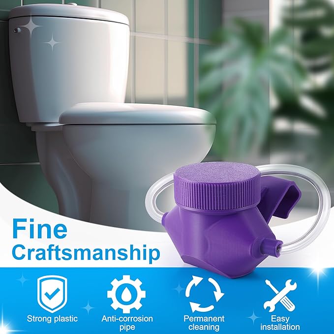 Meonum 2 Pack Toilet Cleaner System Automatic Toilet Cleaner Self Cleaning Bathroom Water Tank System for Automatic Remove Stains Mark Odors from Water Tank Septic Upgraded Version