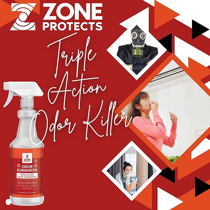 POWER Home Odor Eliminator Twin 32oz Spray Pack Triple Action Odor Elimination to Rid Your Home of Cooking Pet and Other Odors