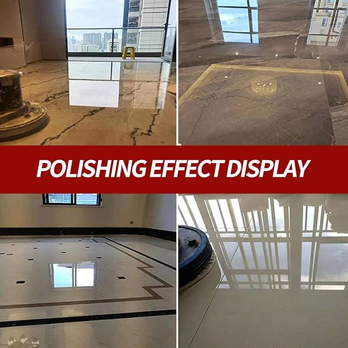 Professional Marble Polish Polishing Kit Marble &amp Granite Polishing Liquid – Restores Shine Safe for Quartz Travertine Tile – High-Gloss Finish Long-Lasting Protection (2.2LB)