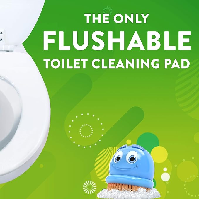 Scrubbing Bubbles Flushable Toilet Bowl Wand Cleaner Refills Fresh Brush Cleaner Toilet Refill Pads Removes Limescale &amp Odors Citrus Scent 10 Count (Pack of 12)