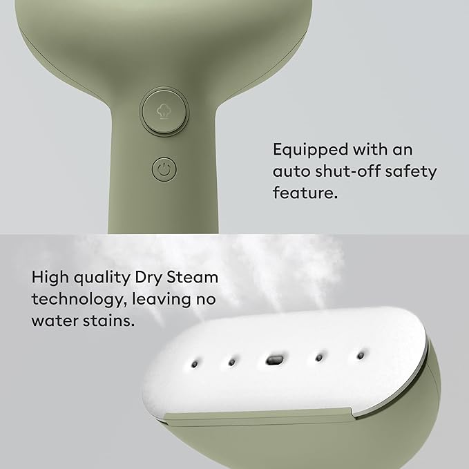 Steamery Handheld Clothes Steamer Cirrus 3 1200W US Plug Heated Ironing Plate Fast Heat Up Garment Wrinkle Remover Green