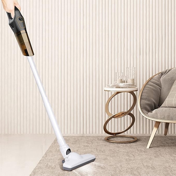 Cordless Stick Vacuum 120W Powerful Suction Handheld Vacuum 3-Speed Cleaner for Carpet and Hardwood Floor DebrisDustsPet Hair