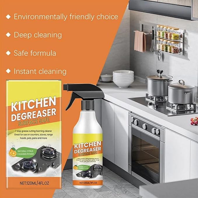 Kitchen Powerful Concentrated Degreasing Foam Cleaner SprayAll-Purpose Household Kitchenware Stain Powerful Concentrated Bubble Cleaner (3PCS)