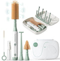 Electric Baby Bottle Brush Cleaner 8-in-1 Travel Kit with Storage Box Food-Grade Silicone Waterproof Long Battery Life Portable Baby Bottle Cleaner Brush Set Ideal Gift for Parents &amp Babies