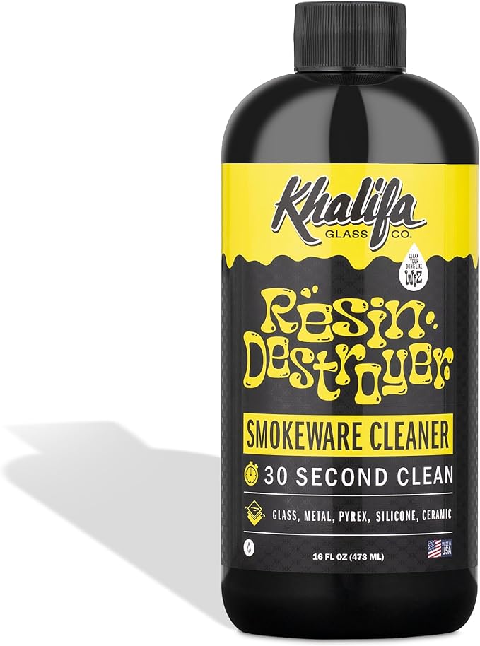SNOWTREE Khalifa Resin Destroyer Cleaning Solution 10 Pack 16 Fl Oz Bottles (160 Fl Oz) - Clean &amp Deodorize Glass Ceramic Silicone &amp Metal - Restore Your Pieces to Perfection - Destroy Resin