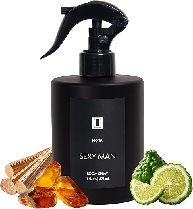 Lulu Candles | Sexy Man (Smells Like Mens Cologne) | Luxury Room Spray | Fine Mist Air Freshener| Aromatherapy Odor Eliminator | 16 Fl. Oz.