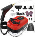 Steam Cleaner for Home 15s Heat-Up 1.2L Water Tank 6-Level Adjustable Handle Handheld Steam Cleaner for Car Detailing Dirt Furniture Couch Floor Tile Bathroom Bed Bugs 9Pcs Accessories
