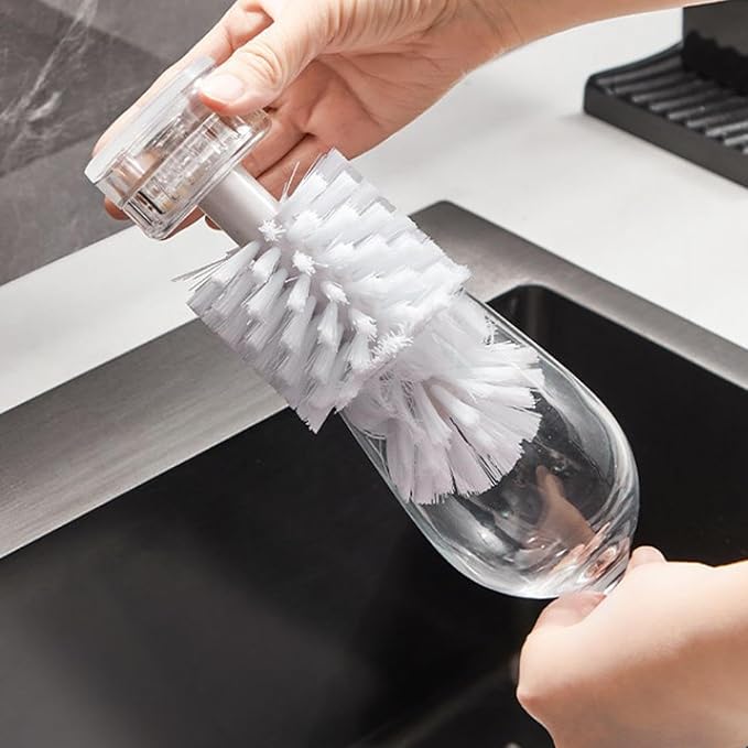 Suction Cup Brush for Sink Wine Cup Cleaner Brush Portable Turtle Scrub Brush Glass Bottle Bristle Brush Glassware Cleaning Brush Suction Cup Glass Cleaner Wine Glass Cleaning Brush