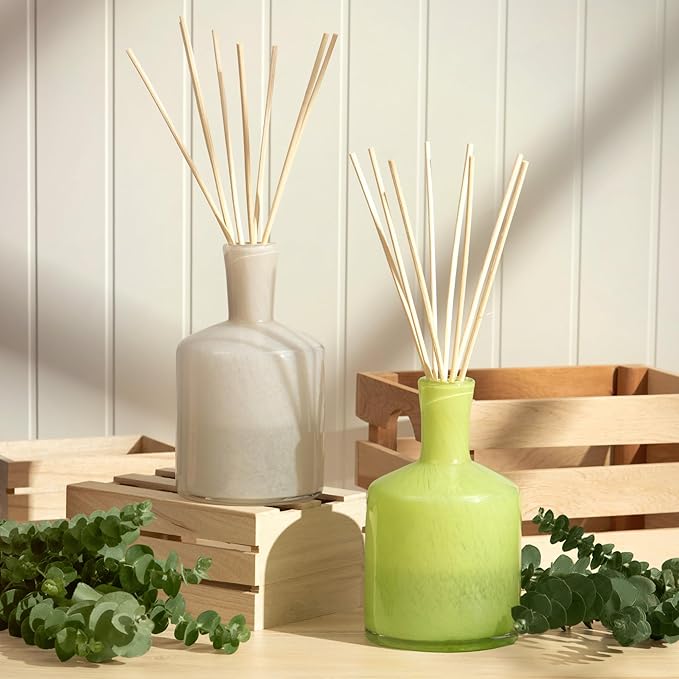 LAFCO New York Signature Reed Diffuser Rosemary Eucalyptus - 15 oz - Up to 9 Months Fragrance Life - Reusable Hand Blown Glass Vessel - Natural Wood Reeds - Made in The USA