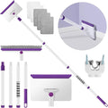 Baseboard Cleaner Tool with Handle 60 Extendable Long Handle Baseboard Cleaner with 5 Reusable Pads for Baseboards Cleaning Ceiling Wall Floor Bathroom Kitchen
