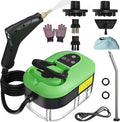 Handheld Steam Cleaner for Home 2500W High Temperature Pressurized Machine 1.2L Water Tank Handle-controlled Steam Output Portable Cleaning Steamer for Car Bed Bugs Furniture Grout (Green)