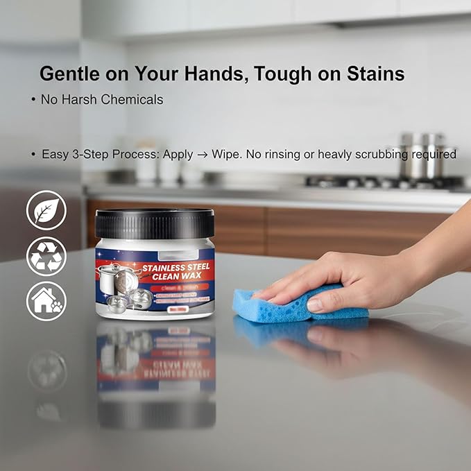 Stainless Steel Scratch Eraser Stainless Steel Scratch Remover &amp Cleaner for Appliances- 2026 Nano-Technology Polishing Paste Clean Wax for Refrigerator Dishwasher Oven Sink (3PCS)