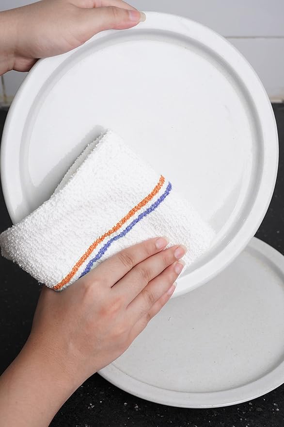 Avalon Towels Terry Bar Mop Towels (Value Pack of 60) Size 16x19 – Absorbent and Durable Multipurpose Cleaning Rags Cotton Cleaning Cloths Terry Cloth Rags Reusable Shop Rag