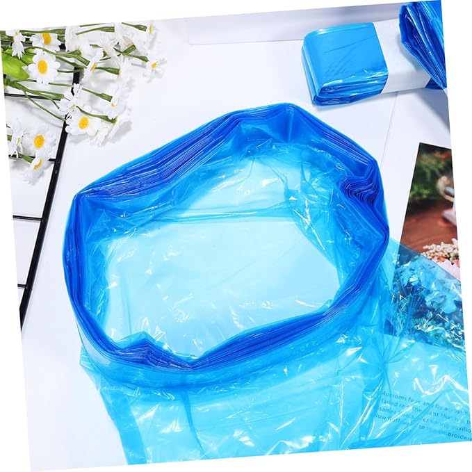 5 Rolls Thickened Pe Diaper Garbage Bags 260mm X 7m Blue Disposable Trash Bags for Nursery Diaper Pail