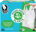 Hippo Sak - Plant Based Tall Kitchen Garbage Bags with Ergonomic Handles - 13 Gallon Trash Bags - Recyclable &amp Reduced Carbon Footprint - Super Strong and Leak Proof Tall Kitchen Trash Bags (45 Co