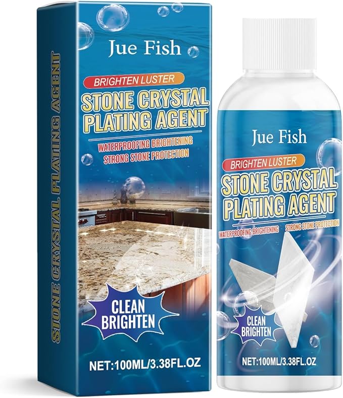 Stone Cleaner &amp Protector: Removes Kitchen Grease Tile Stains - Enhances Smoothness &amp Scratch Resistance(2PCS)