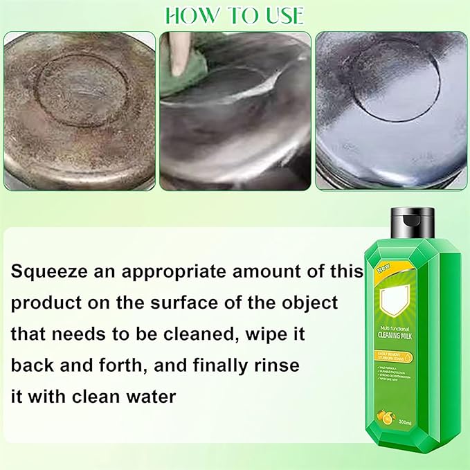 Cleaning Milk House Cleaner - Powerful Multifunctional Concentrated Cleansing Lotion Cleansing Milk Heavy Oil Stain Cleaner Clean up Kitchen Oil Stains Kitchen Cleaning Supplies (3PCS)