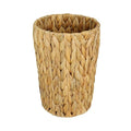 Small Wicker Trash Can Small Bathroom Trash Can Boho Waste Basket for Bedroom Home Office Water Hyacinth Wicker Waste Basket for Bathroom Compact Spaces (Round 2 Gallon)