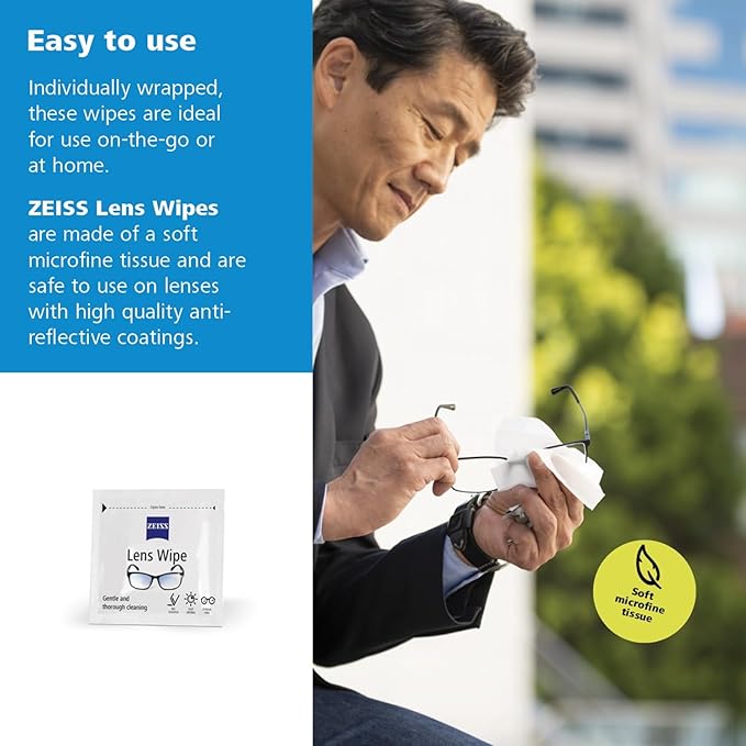 ZEISS Pre-Moistened Lens Cleaning Wipes 600 Count