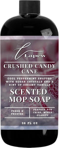Lapew Crushed Candy Cane Scented Mop Soap - Luxury Floor Cleaner Concentrate for Mopping Tile Laminate Vinyl &amp Hardwood | Streak-Free Low-Foam | 36 oz