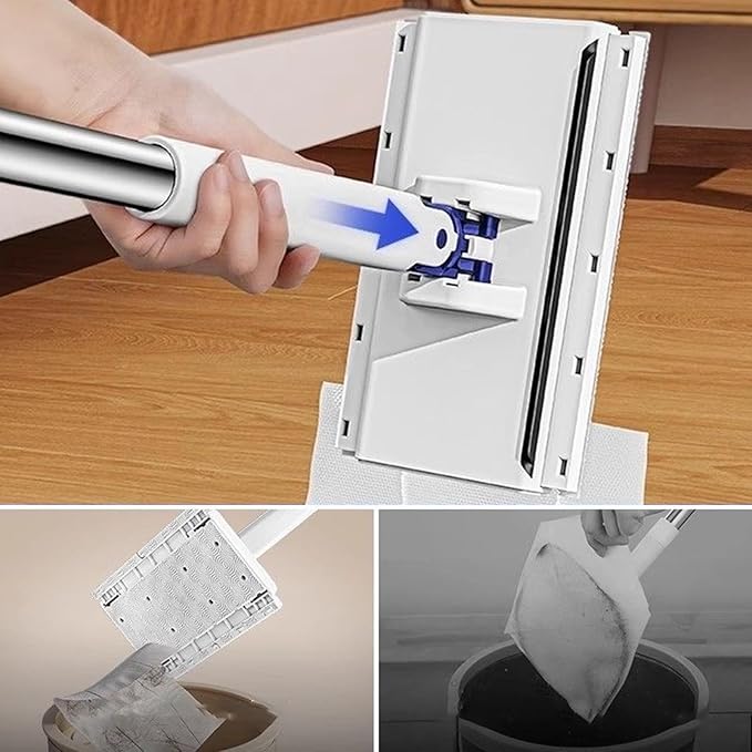 Floor Cleaning Dust Mop | Large 83x107cm Wet Dry Mop ABS Stainless Steel Handle Versatile Cleaner | Easy Use Durable Design | Doors Panes Walls Bathroom Toilet Hard-to-Reach Corners
