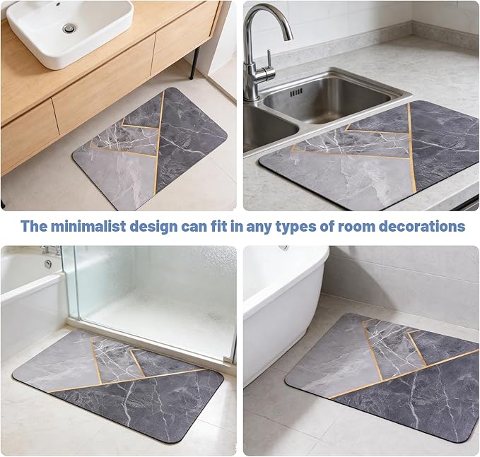 2pcs Stone Dish Drying Mat for Kitchen Counter - Foldable 24 16 Heat Resistant Eco Friendly Super Absorbent Diatomaceous Earth Dish Drying Mat Plate BowlMatch Any Countertop
