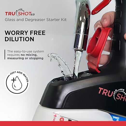 SC Johnson Professional TruShot 2.0 Multi-Surface Glass &amp Degreaser Mobile Dispensing System Starter Pack 1 Trigger Dispenser 2 Cleaning Concentrate Cartridges for Professional Use