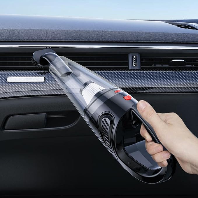 Portable Car Vacuum Rechargeable Car Machine Technology Small Design ABS Texture for Travel Use